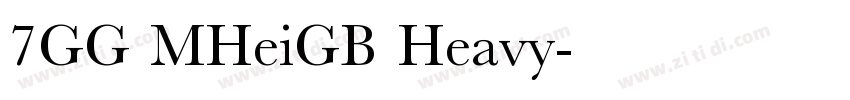 7GG MHeiGB Heavy字体转换